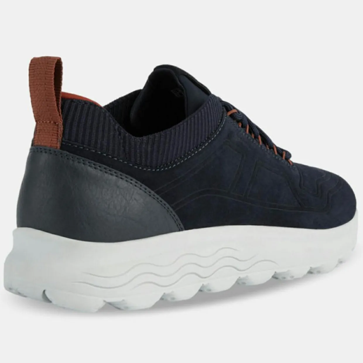 Baskets en Velours de Cuir Spherica bleu marine-Geox Sale