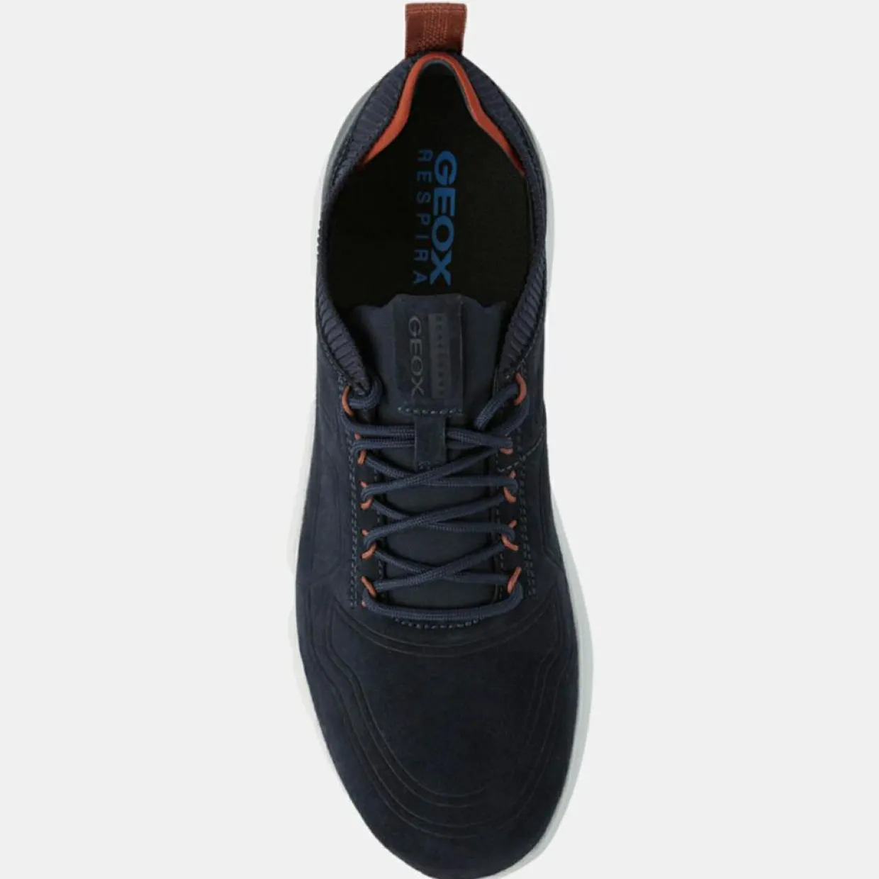 Baskets en Velours de Cuir Spherica bleu marine-Geox Sale