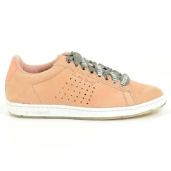 Femme Le Coq Sportif Baskets^Baskets en Velours de Cuir Courtset rose moyen