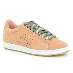 Femme Le Coq Sportif Baskets^Baskets en Velours de Cuir Courtset rose moyen