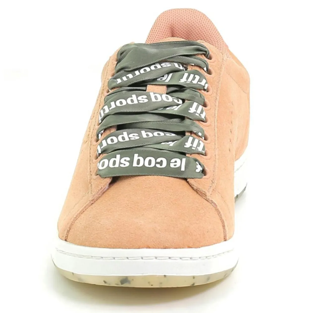 Femme Le Coq Sportif Baskets^Baskets en Velours de Cuir Courtset rose moyen