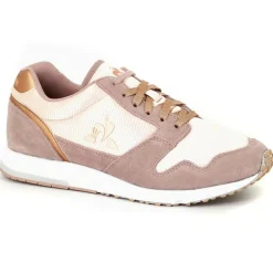Baskets en Velours de Cuir & Mesh Jazy W Boutique rose moyen/crème-Le Coq Sportif Hot