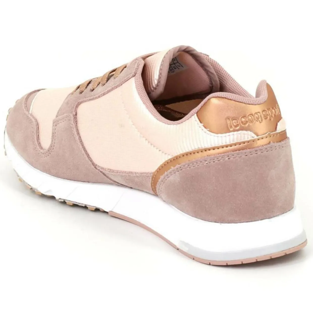 Baskets en Velours de Cuir & Mesh Jazy W Boutique rose moyen/crème-Le Coq Sportif Hot