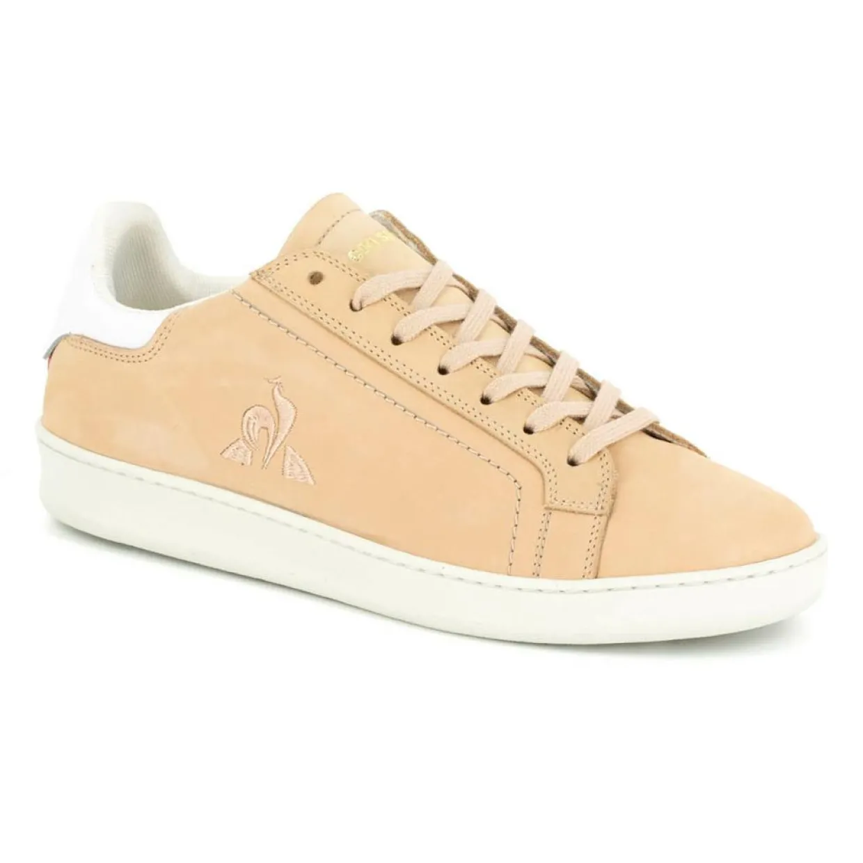 Baskets en Velours de Cuir Avantage beige/blanc-Le Coq Sportif Best