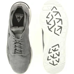 Baskets en Velours de Cuir Lcsr Flow grises-Le Coq Sportif
