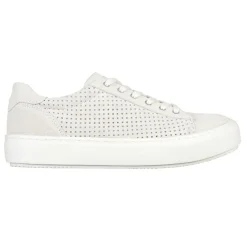 Femme Palladium Baskets^Baskets en Velours de Cuir ajourées Maliga Sud écrues