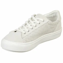 Femme Palladium Baskets^Baskets en Velours de Cuir ajourées Maliga Sud écrues