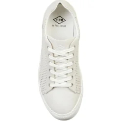 Femme Palladium Baskets^Baskets en Velours de Cuir ajourées Maliga Sud écrues