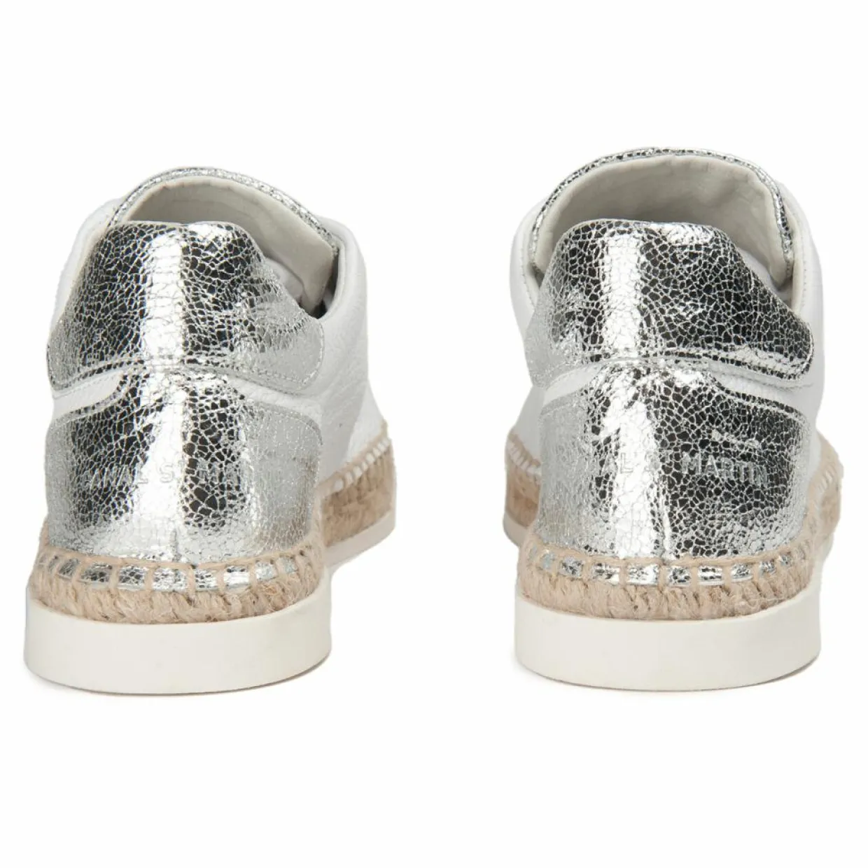 Femme Canal Saint Martin Baskets^Baskets espadrilles en Cuir Lancry argentées