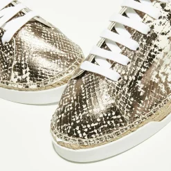 Femme Canal Saint Martin Baskets^Baskets espadrilles en Cuir Lancry python marron