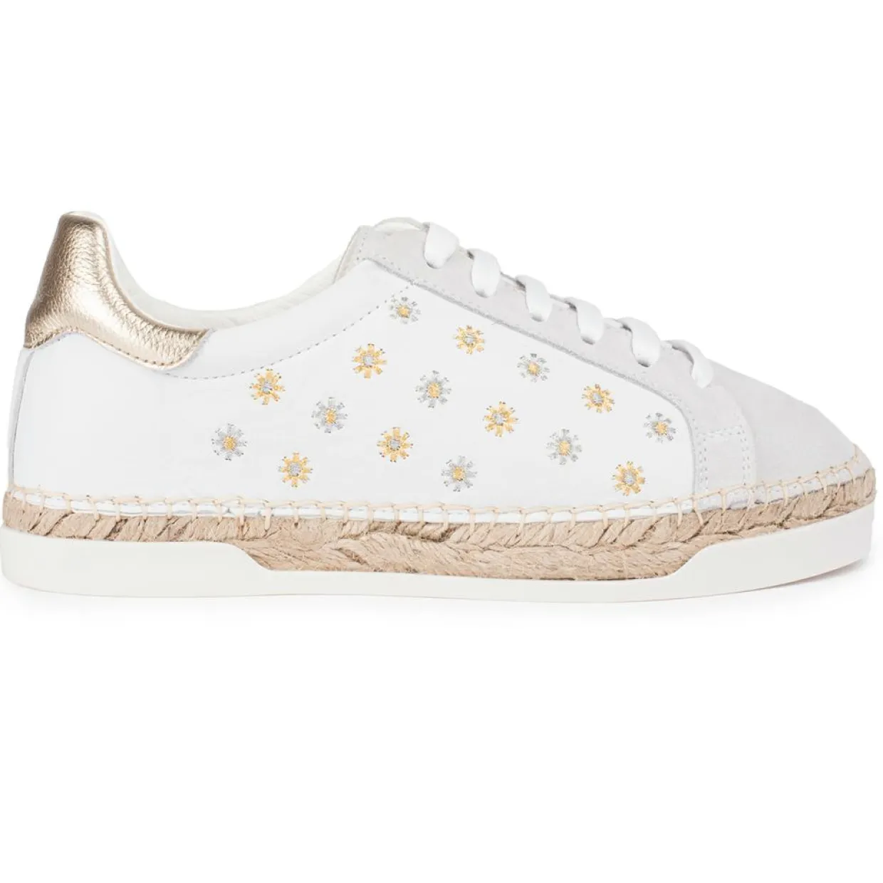 Femme Canal Saint Martin Baskets^Baskets espadrilles en Cuir Lancry Bella blanches