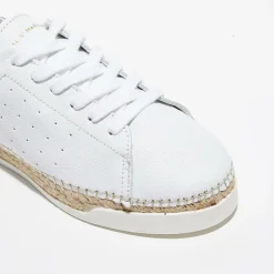 Baskets espadrilles en Cuir Lancry glitter blanc/vert-Canal Saint Martin Online