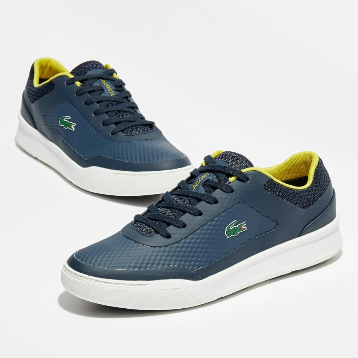Homme Lacoste Baskets^Baskets Explorateur Sport 317 5 bleu marine/jaune