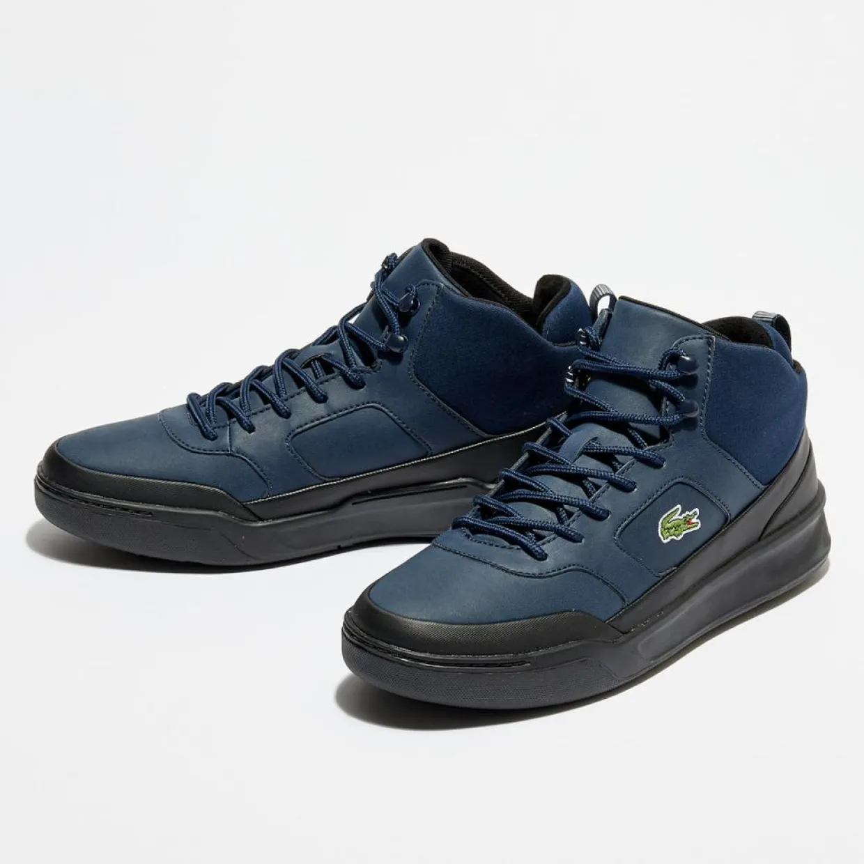 Baskets Explorateur Spt Mid 417 2 Q4 bleu marine/noir-Lacoste Clearance