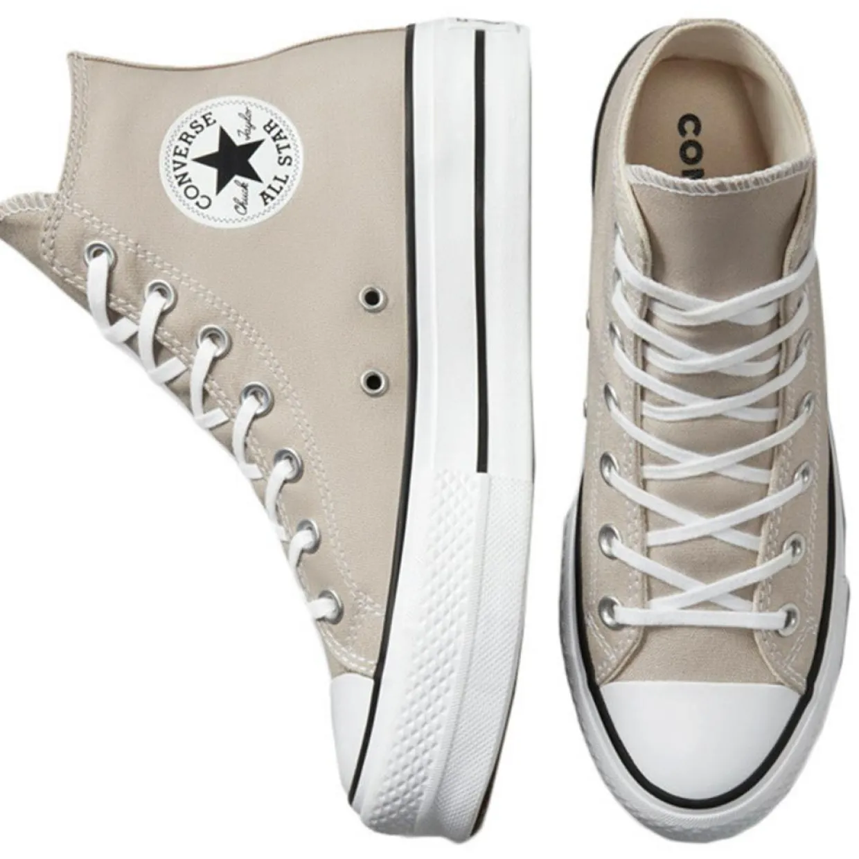 Femme Converse Baskets^Baskets Hi All Star Lift beiges