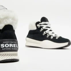 Baskets imperméables en Velours de Cuir Ona III Conquest noir/blanc-Sorel Online