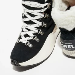 Baskets imperméables en Velours de Cuir Ona III Conquest noir/blanc-Sorel Online
