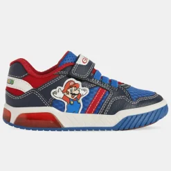 Baskets Inek Mario x Super Mario à scratchs bleu/rouge-Geox Sale