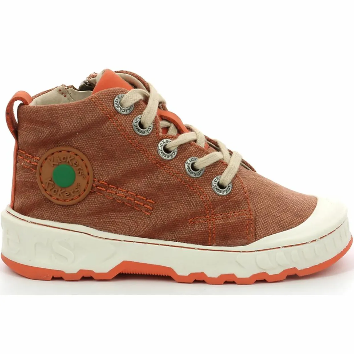 Enfant Kickers Garçon^Baskets Kickrup camel/orange