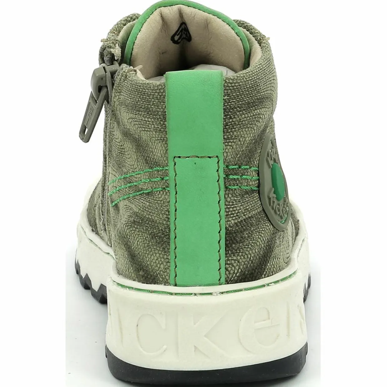 Enfant Kickers Garçon^Baskets Kickrup kaki/gris