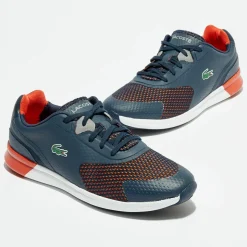 Baskets Ltr.01 317 6 bleu marine/rouge-Lacoste Discount