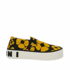 Femme Marni Baskets^Baskets imprimées noir/jaune