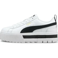 Baskets Mayze Leather blanc/noir-Puma Sale