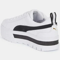 Baskets Mayze Leather blanc/noir-Puma Sale