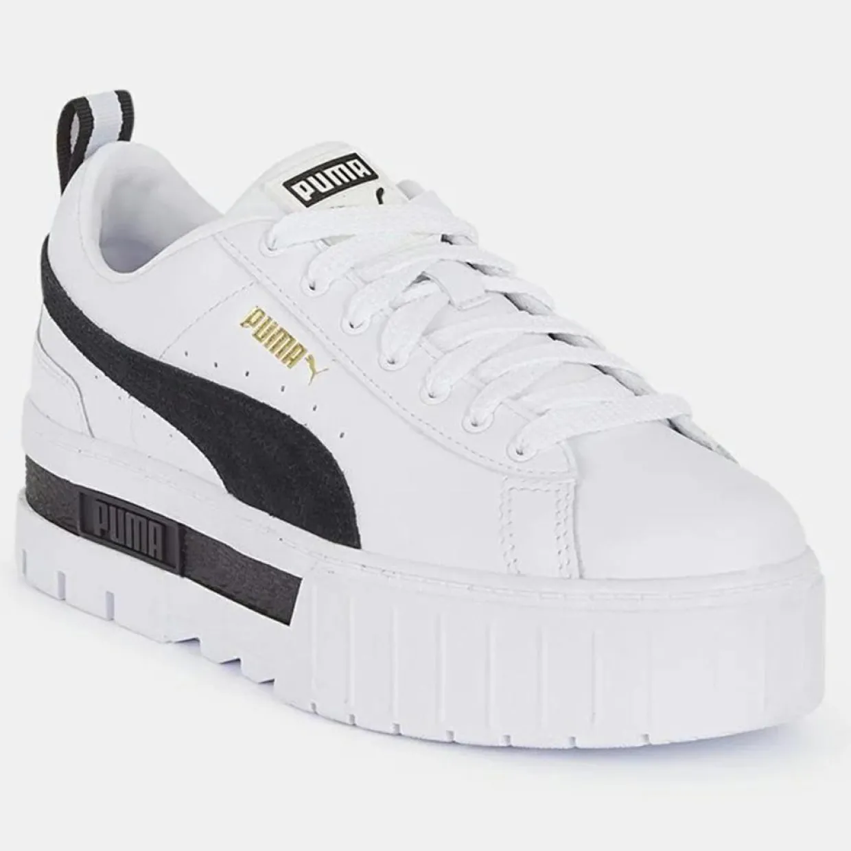 Baskets Mayze Leather blanc/noir-Puma Sale