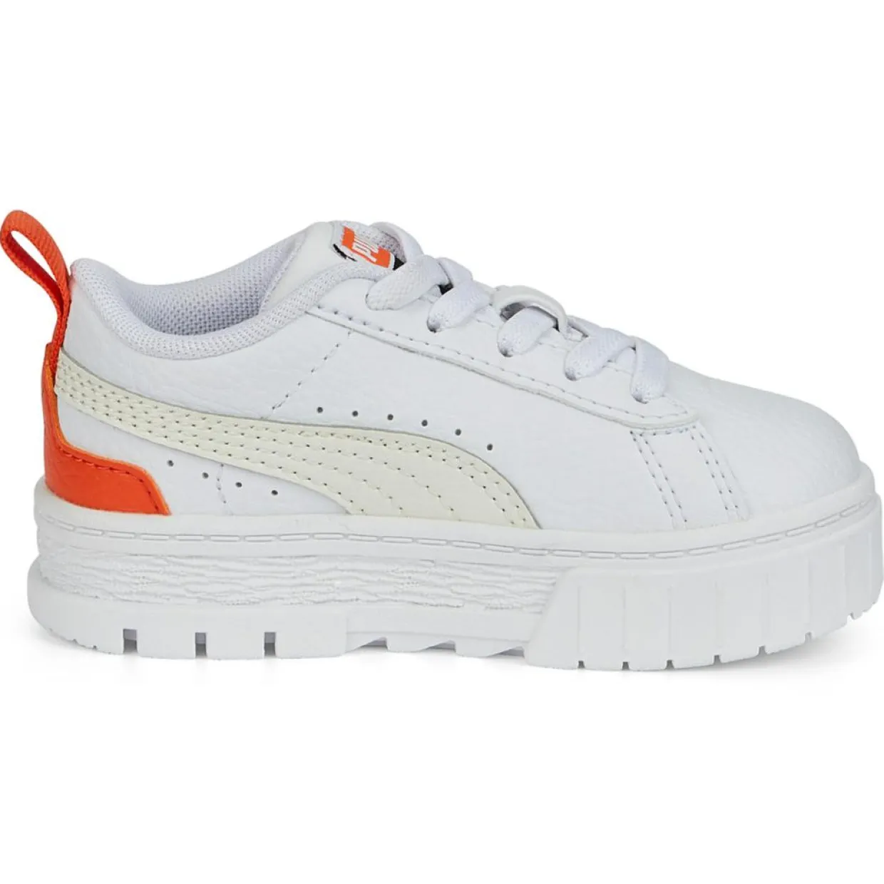 Enfant Puma Bébé^Baskets Mayze Lth AC blanc/orange