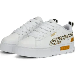 Enfant Puma Fille^Baskets Mayze Wild blanc/orange