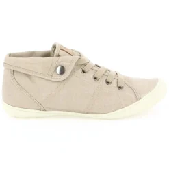 Femme Palladium Baskets^Baskets montantes en Toile Gaetane sergée sable