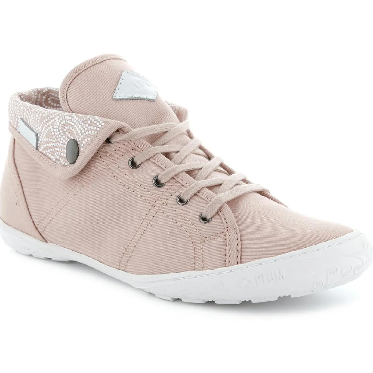 Femme Palladium Baskets^Baskets montantes en Twill Gaetane rose clair