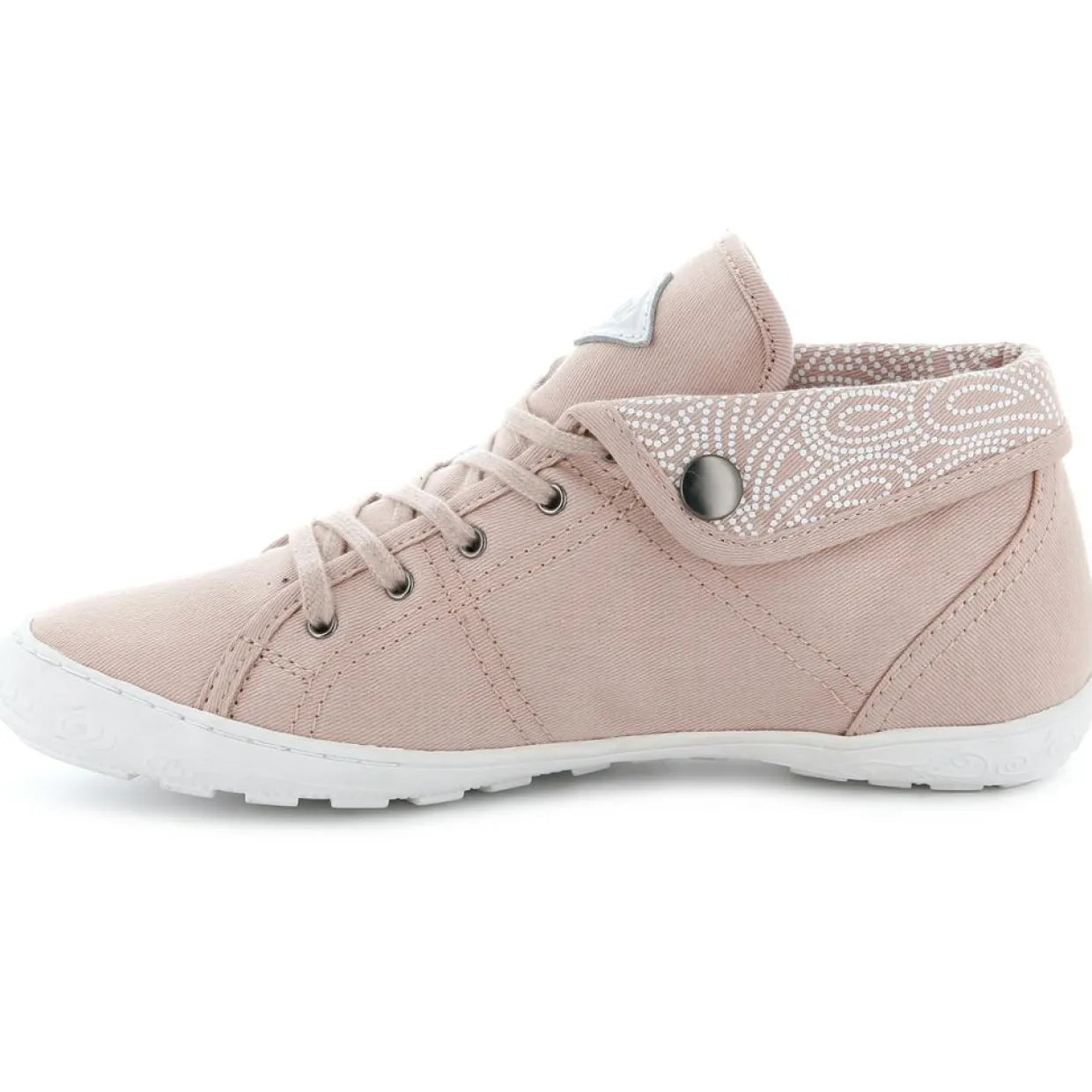 Femme Palladium Baskets^Baskets montantes en Twill Gaetane rose clair