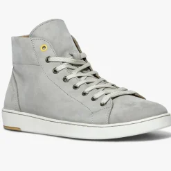 Homme Bocage Baskets^Baskets montantes en Velours de Cuir Hadrien grises