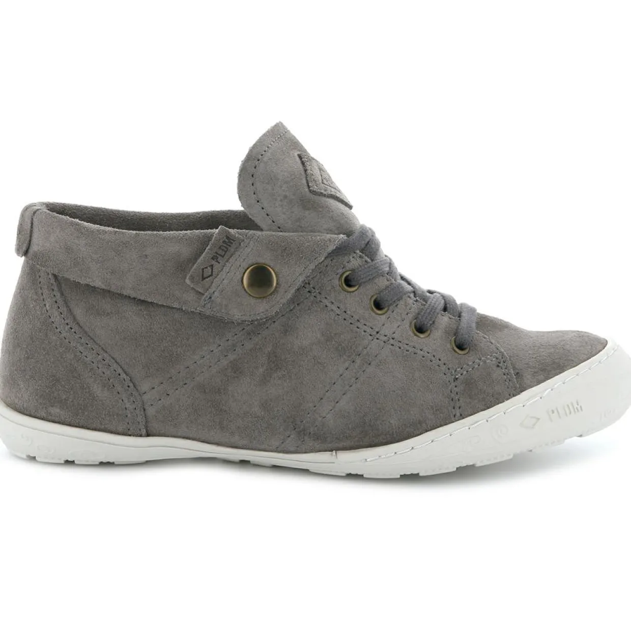 Baskets montantes en Velours de Cuir Gaetane gris moyen-Palladium Online
