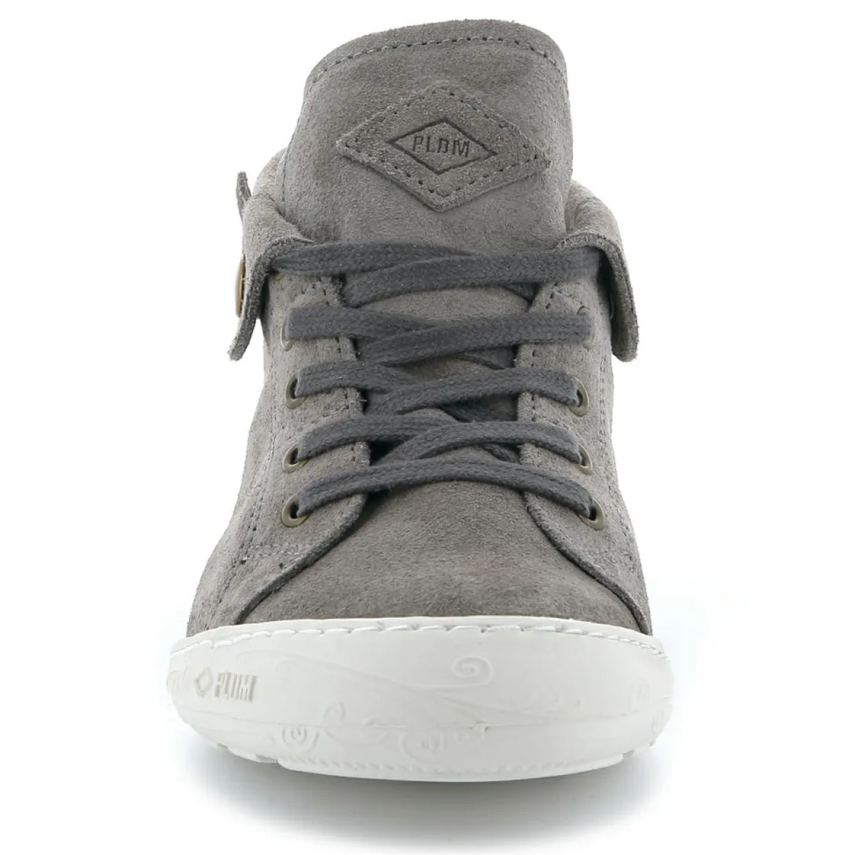 Baskets montantes en Velours de Cuir Gaetane gris moyen-Palladium Online
