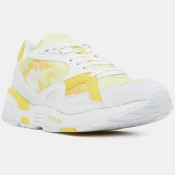 Baskets R850 blanc/jaune-Le Coq Sportif New