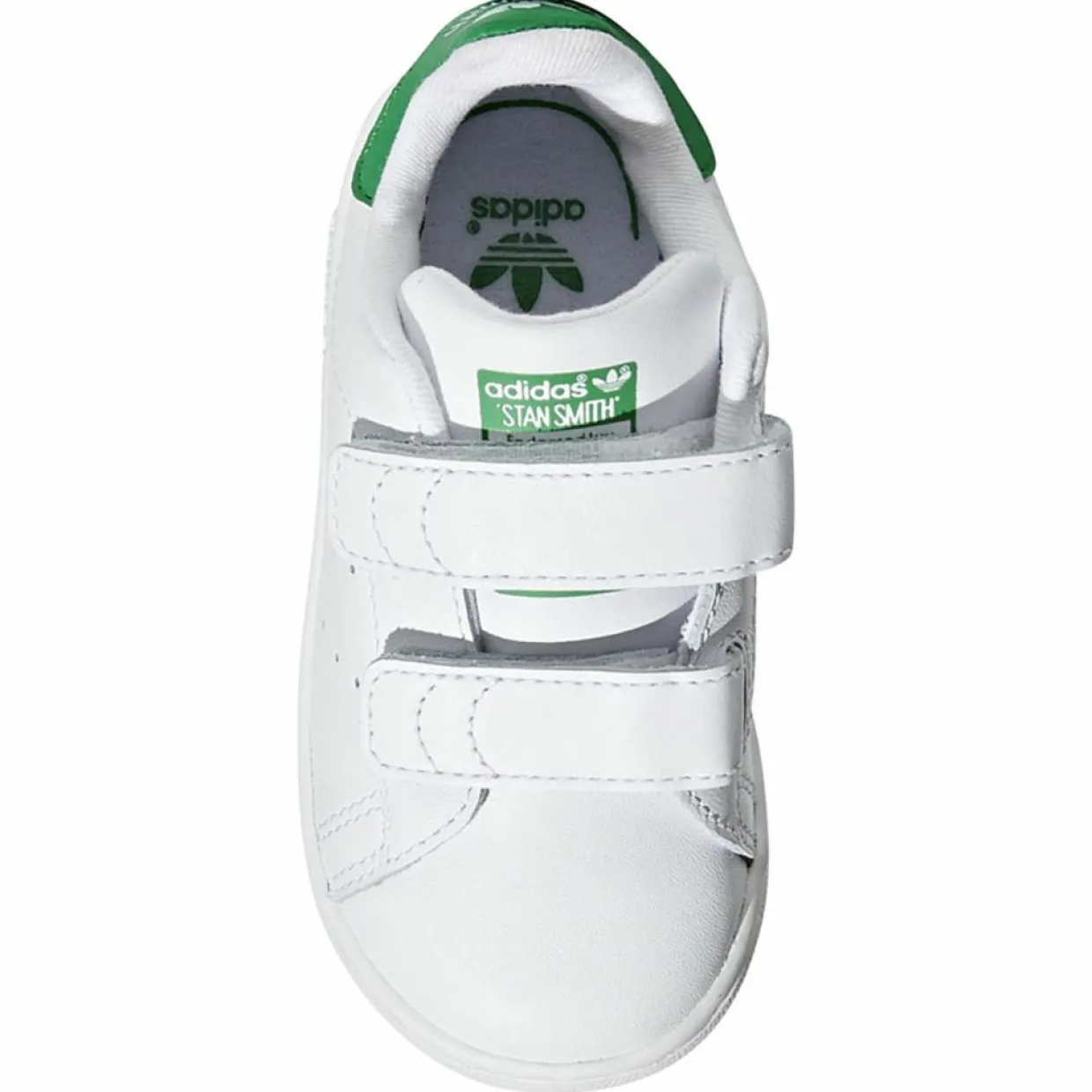 Enfant Adidas Bébé^Baskets Stan Smith en Cuir à scratch blanc/vert
