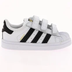 Enfant Adidas Bébé^Baskets Superstar en Cuir à scratch blanc/noir