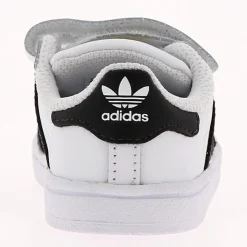 Enfant Adidas Bébé^Baskets Superstar en Cuir à scratch blanc/noir