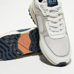 Femme Clae Baskets^Baskets vegan Joshua blanc/orange/gris