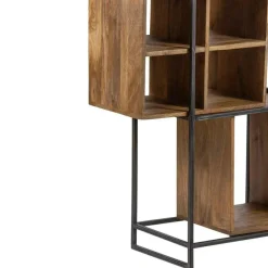 Bois & Chiffons Meubles De Rangement^Bibliothèque 10 cases manguier stockholm naturel ciré - 85x35x180 cm