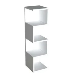 Bibliothèque Alin blanche - 25x95x27 cm-Wooden Art Outlet