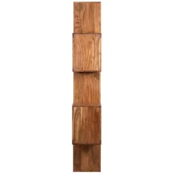 Bibliothèque asymétrique acacia greco miel - 75x30x185 cm-Bois & Chiffons New