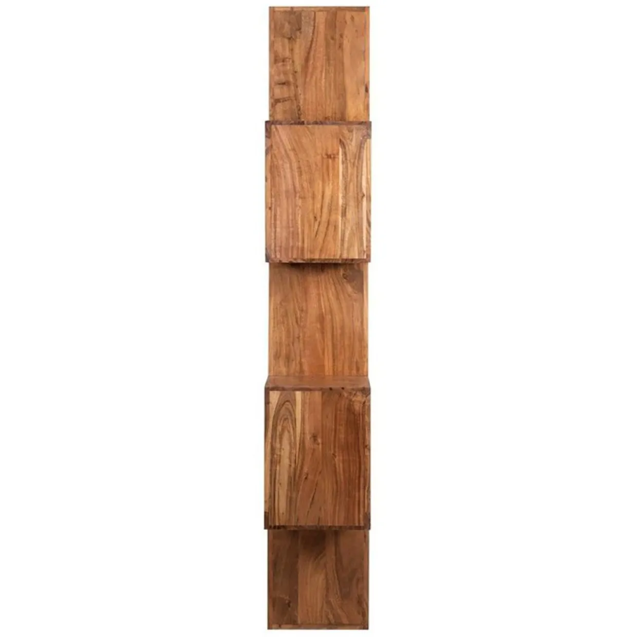 Bibliothèque asymétrique acacia greco miel - 75x30x185 cm-Bois & Chiffons New