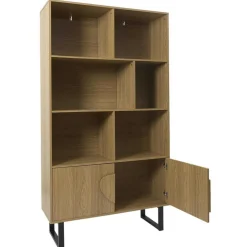 Home Deco Factory Etagères^Bibliothèque Calypso marron/noir - 100x35x180 cm