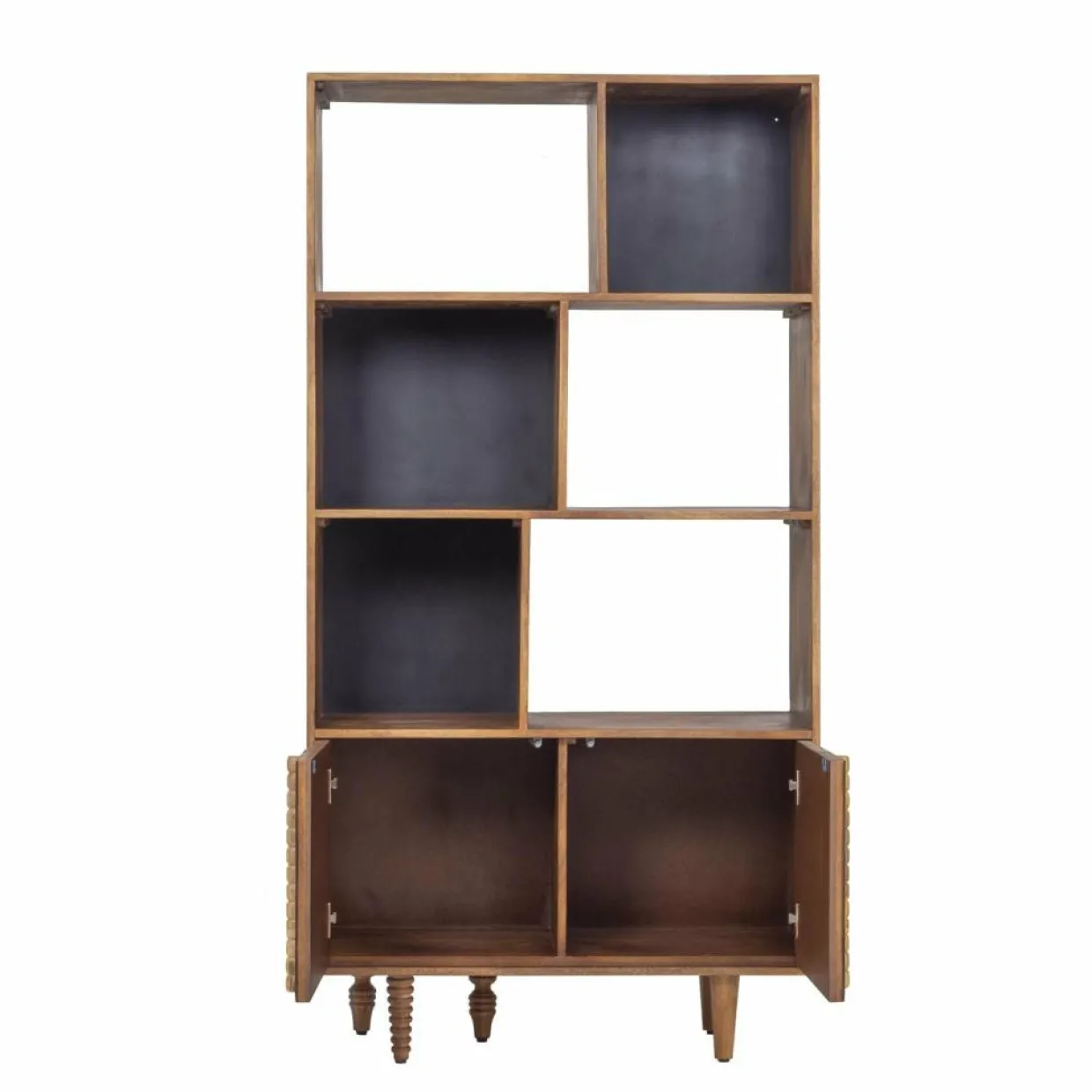 Bois & Chiffons Bureaux^Bibliothèque ouverte 2 portes Manguier Ramon Naturel - 90x40x175 cm