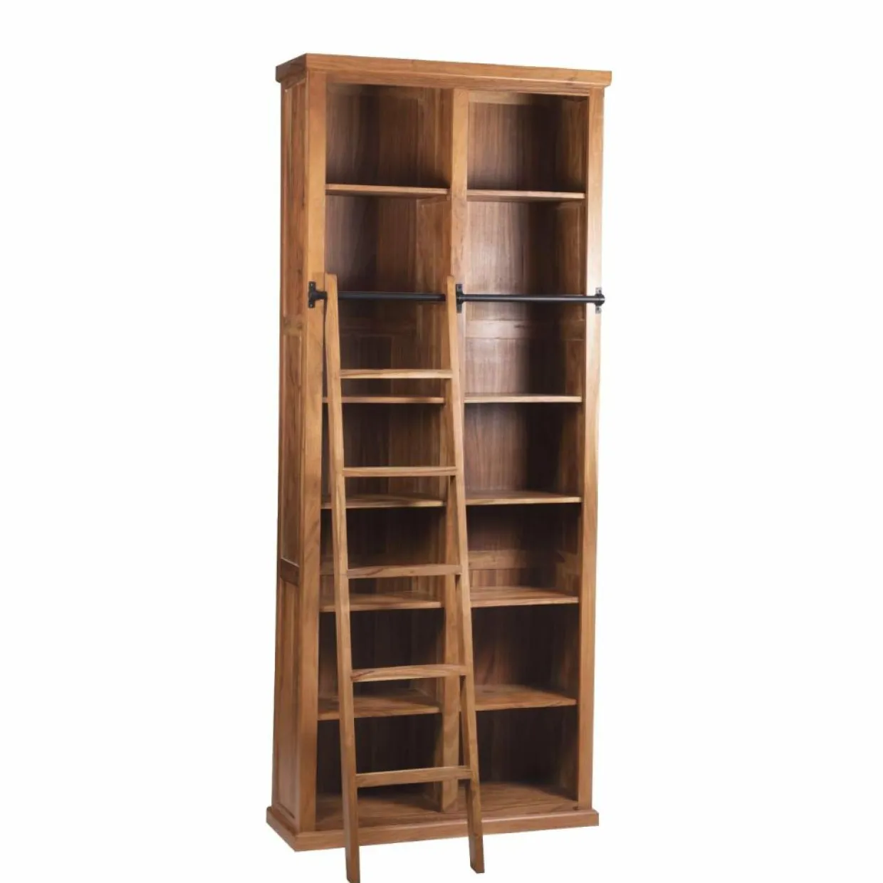 Bois & Chiffons Bureaux^Bibliothèque ouverte échelle 200 cm Acacia Emma II Marron - 100x35x200 cm