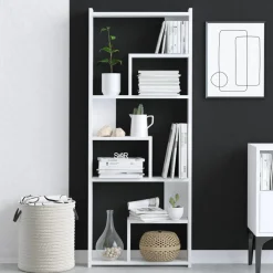 Wooden Art Etagères^Bibliothèque prins blanche - 60x150x15 cm